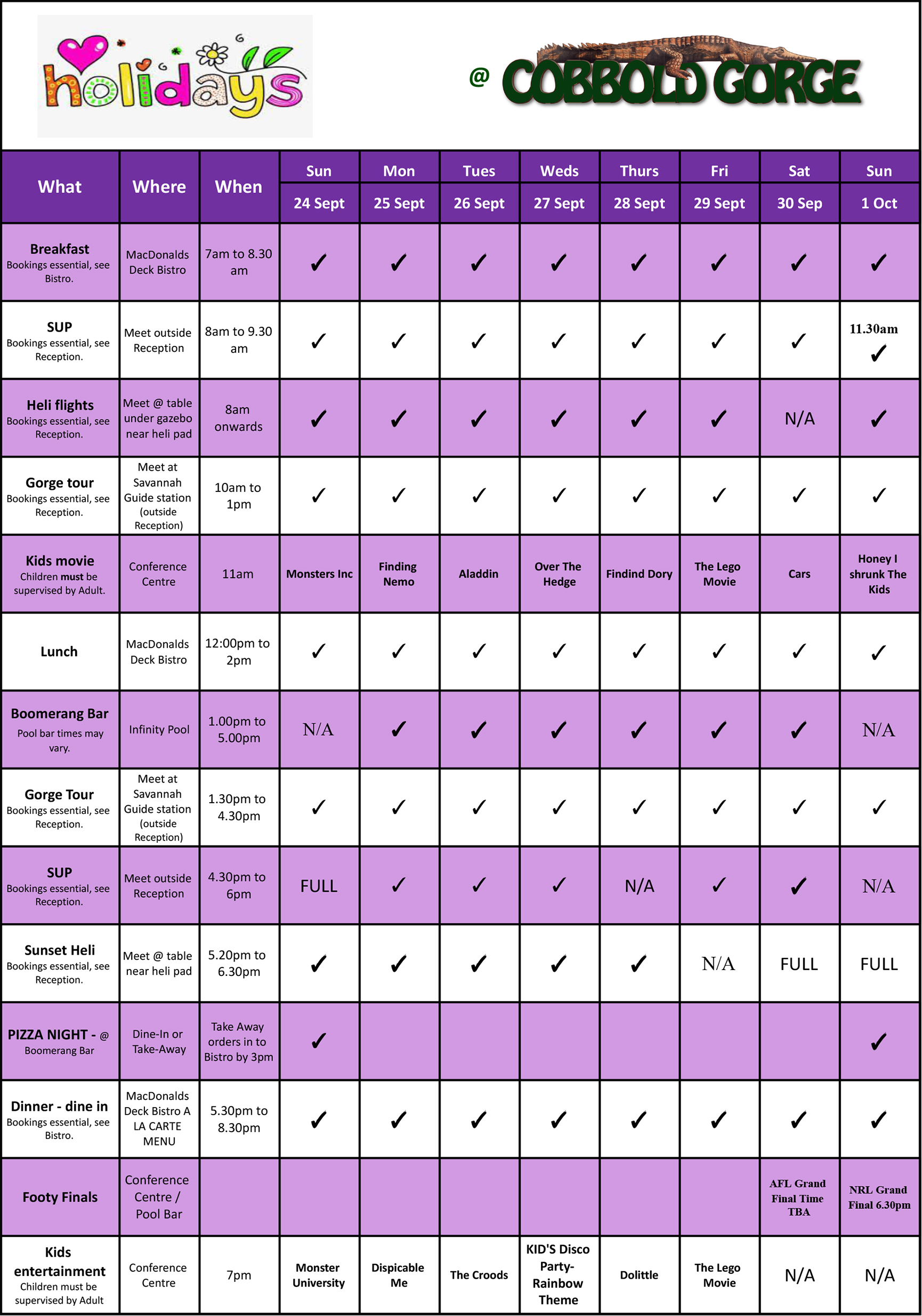 September 2023 School Holidays Week 2